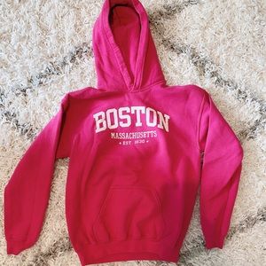 bubblegum pink boston sweatshirt